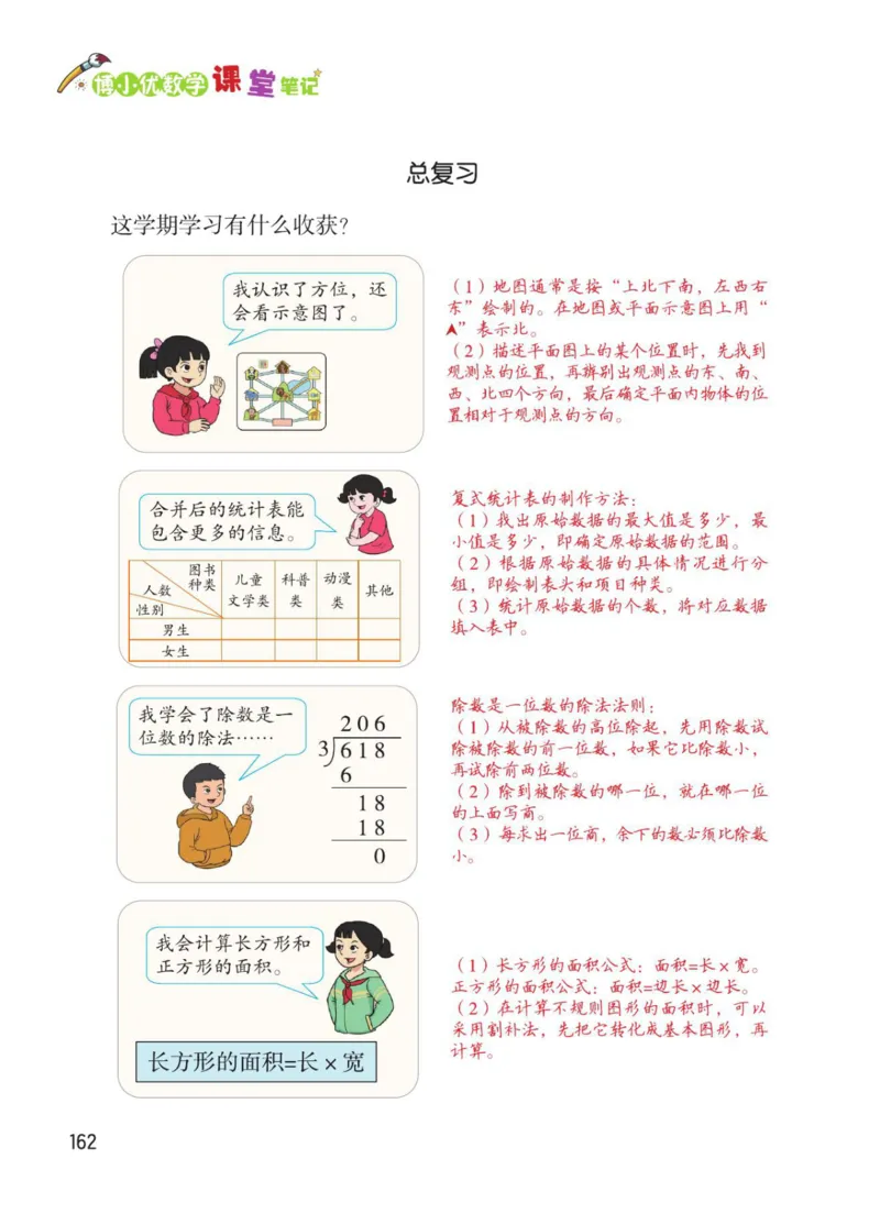 博小优课堂笔记三年级下册数学_小学《课堂笔记》数学语文英语1-6年级下册_小学数学《课堂笔记》1-6年级下册（26春）
