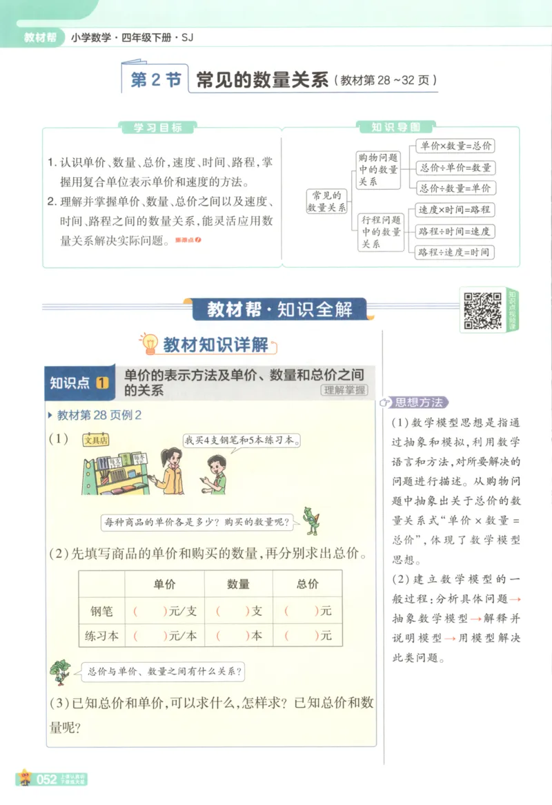 主书_2026春小学教辅大合集_5-26春《天星教育》系列_26春《教材帮》数学苏教版1-6下_26春苏教版数学四年级下册《教材帮》