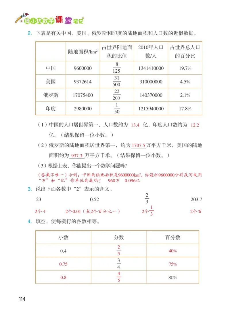 博小优课堂笔记六年级下册数学_2026春小学教辅大合集_3-26春《课堂笔记》系列_26春数学《课堂笔记》