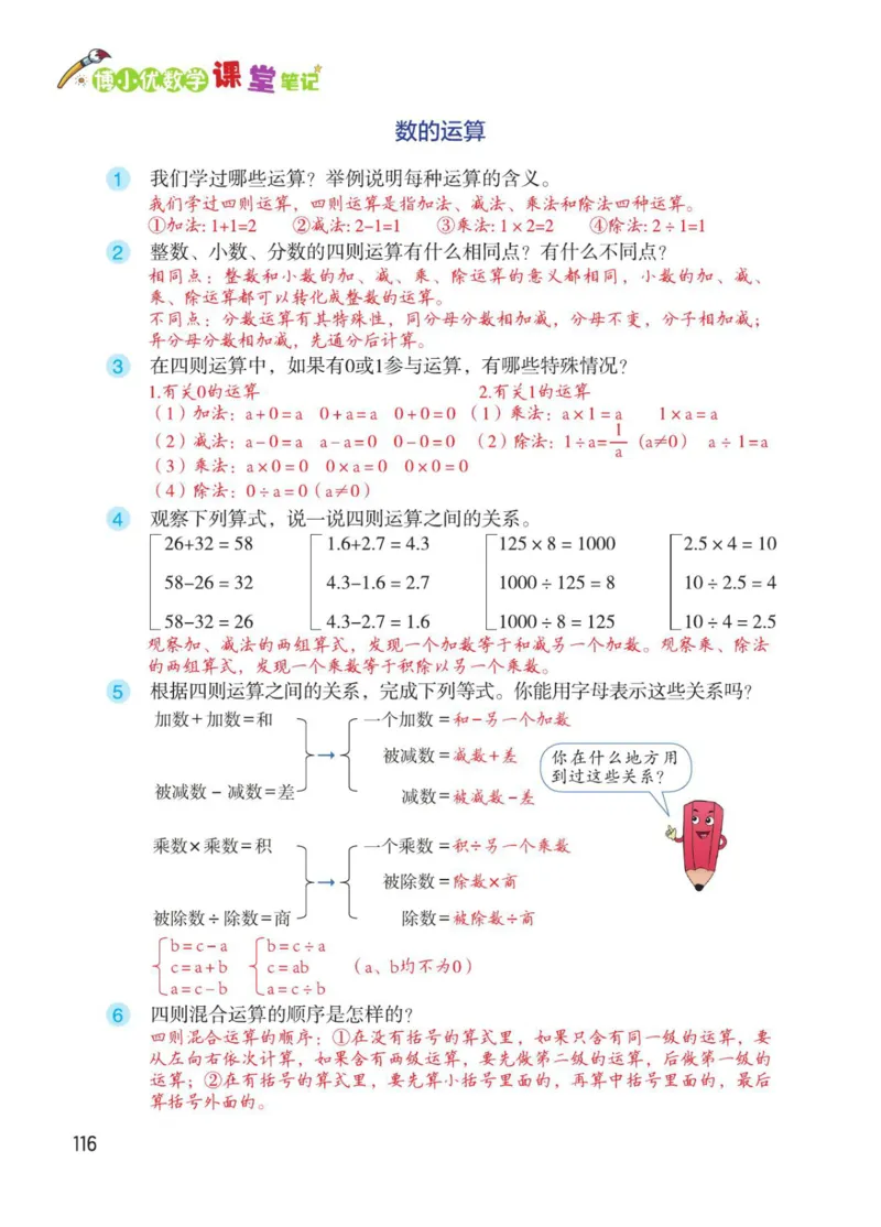 博小优课堂笔记六年级下册数学_2026春小学教辅大合集_3-26春《课堂笔记》系列_26春数学《课堂笔记》