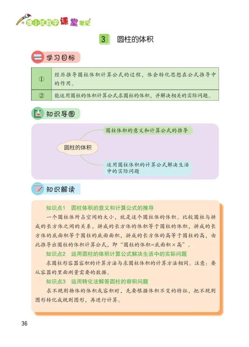博小优课堂笔记六年级下册数学_2026春小学教辅大合集_3-26春《课堂笔记》系列_26春数学《课堂笔记》