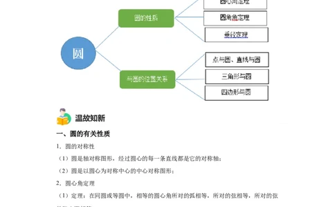 模块二知识全整合专题4图形的性质第9讲圆的有关性质及与圆有关的位置关系（含解析）2024年中考数学二轮专题复习训练_中考复习资料_语数英物化_2数学中考复习_2024年中考复习资料