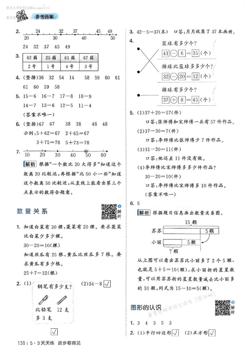 一年级数学下册苏教版25春《53天天练》答案_2026春小学教辅大合集_7-26春《53天天练》系列_26春《53天天练》数学_2025春苏教版数学1-6年级下册《53天天练》_25春53天天练苏教数学1下