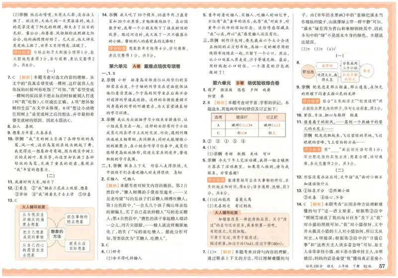 三下语文王朝霞培优100分_2026春小学教辅大合集_8-26春《王朝霞》系列_04.2026春WZX培Y100分数学语文人教1-6年级下册_语文《王朝霞培优100分》26春