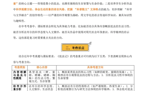 第06讲《昆虫记》整本书阅读(讲义）-2026年中考语文一轮复习名著阅读(全国通用)_中考复习资料_语数英物化_1语文中考复习_2026年中考复习（更新中）_2026年中考语文一轮复习名著阅读