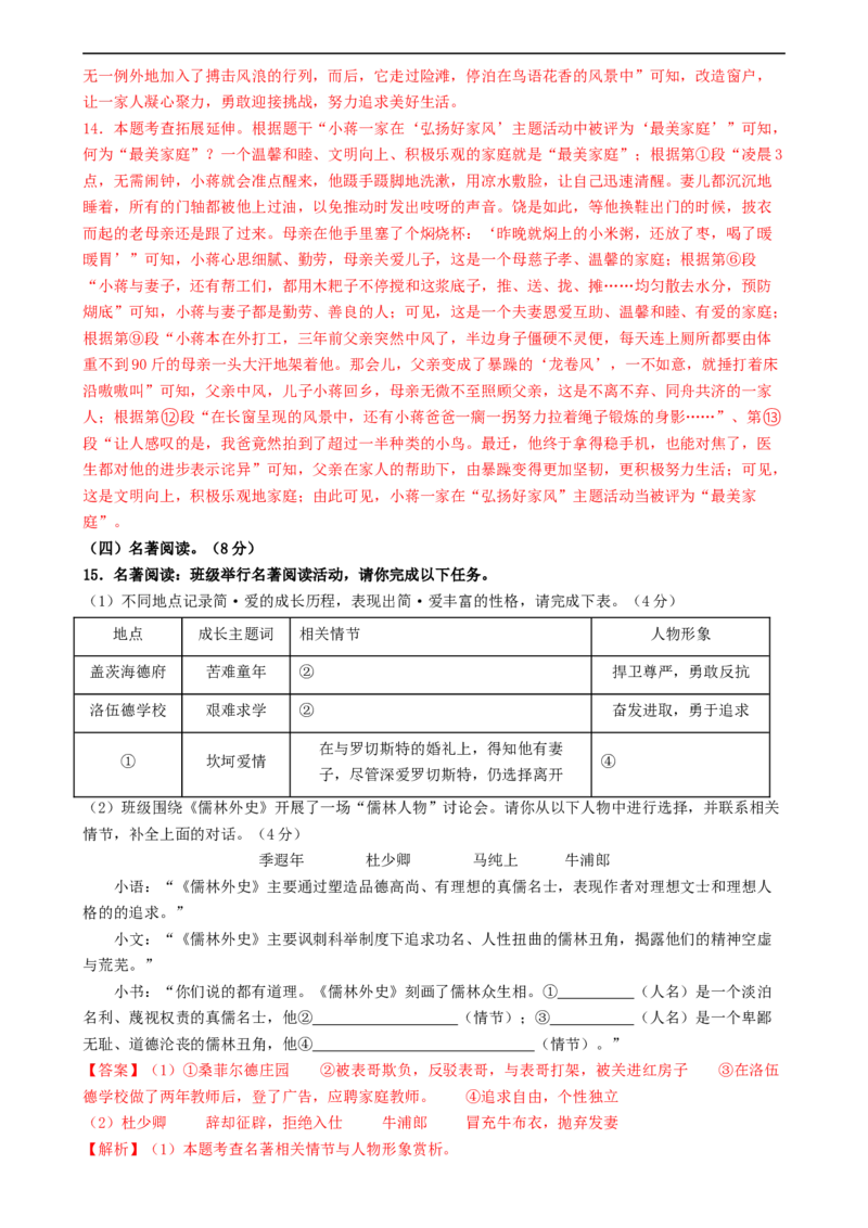 语文（南京卷）（全解全析）_中考复习资料_语数英物化_1语文中考复习_赠送：2024中考模拟题_三模（40套）_语文（南京卷）