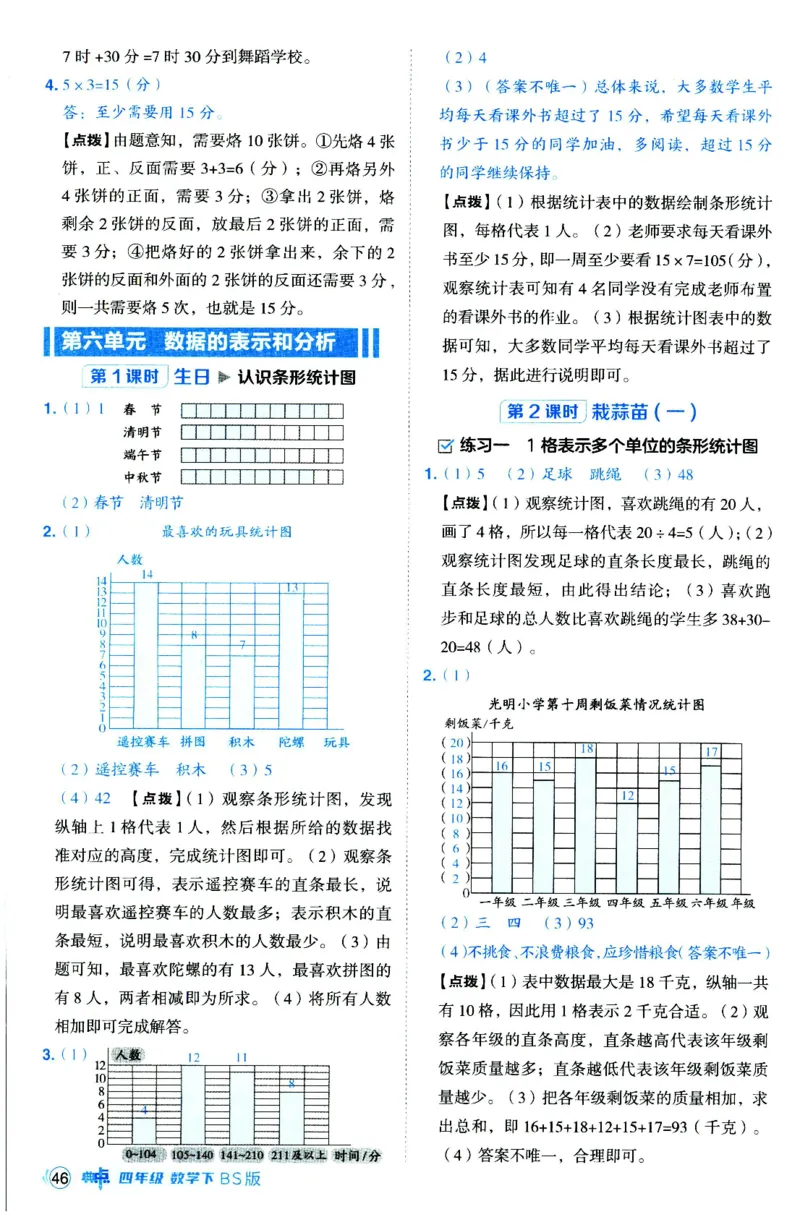 综合应用创新题典中点数学四年级下册北师大版_2026春小学教辅大合集_6-26春《典中点》系列_26春《典中点》数学北师版（完整版）_数学《典中点》北师大25春