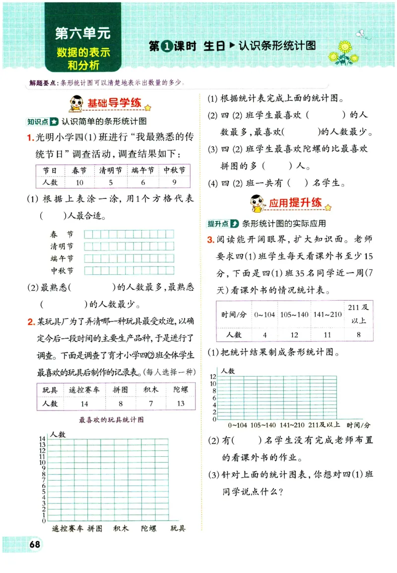 综合应用创新题典中点数学四年级下册北师大版_2026春小学教辅大合集_6-26春《典中点》系列_26春《典中点》数学北师版（完整版）_数学《典中点》北师大25春