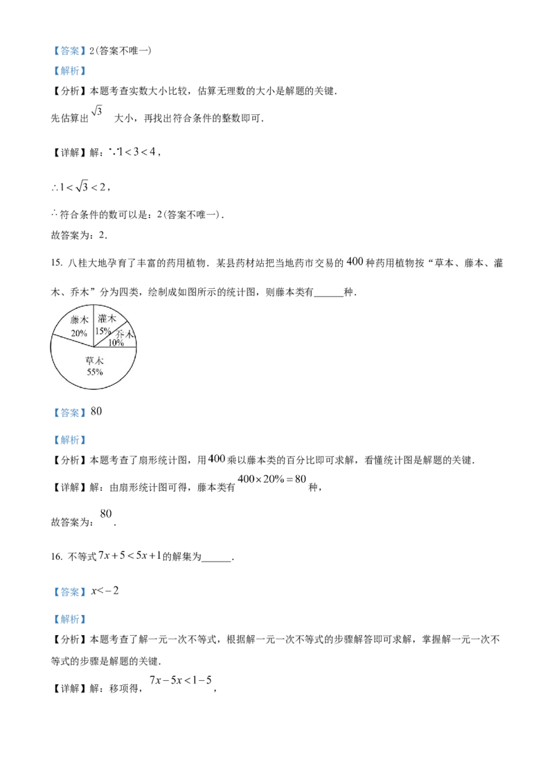 精品解析：2024年广西中考数学试题（解析版）_new_中考复习资料_语数英物化_2数学中考复习_2025中考复习资料_中考真题（近三年）_2024中考数学真题