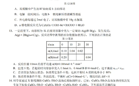 化学试题卷_副本_副本_2026年03月高二试卷_260326浙江省浙南名校联盟2026年高二年级下学期返校(开学)考试全科_05化学_浙江省浙南名校联盟高二年级下学期返校(开学)考试