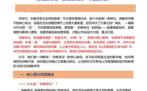 第6讲谋篇布局之详略得当-备战2026年中考语文作文之跟着课文学写作（全国通用）_中考复习资料_语数英物化_1语文中考复习_2026年中考复习（更新中）_专题二：谋篇布局