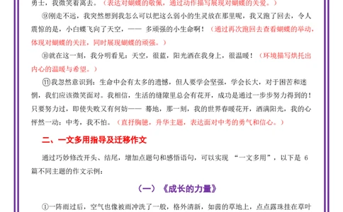 自我风采母题《生活的缝隙里有花开》一文多用提分王（1篇变6篇）-备战2026年中考语文作文一文多用提分王（全国通用）_中考复习资料_语数英物化_1语文中考复习