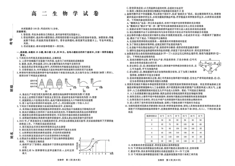 2025-2026学年度第二学期3月份辽宁名校联盟高二生物试卷_2026年03月高二试卷_260306辽宁省名校联盟2025-2026学年高二下学期开学测试_辽宁名校联盟2025-2026学年高二下学期3月测试生物试卷