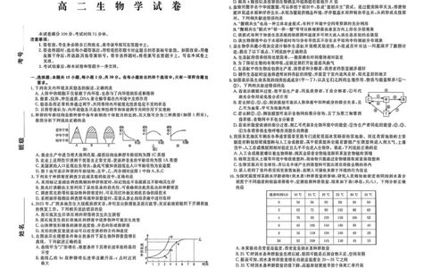 2025-2026学年度第二学期3月份辽宁名校联盟高二生物试卷_2026年03月高二试卷_260306辽宁省名校联盟2025-2026学年高二下学期开学测试_辽宁名校联盟2025-2026学年高二下学期3月测试生物试卷