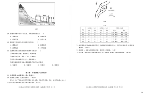 2024级高二上学期2月初期末质量检测地理A_2026年02月高二试卷_260214安徽省A10联盟2024级高二上学期2月初期末质量检测（全科）