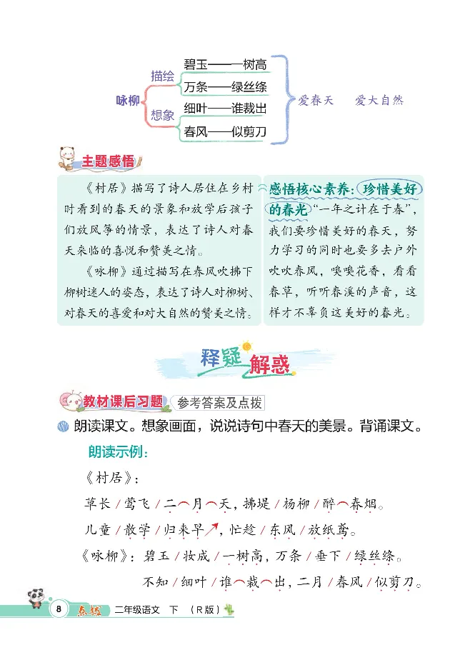 统编版语文2年级下册点拨全解_2026春小学教辅大合集_15-26春《荣德基》系列_26春1-6下语文《点拨全解》