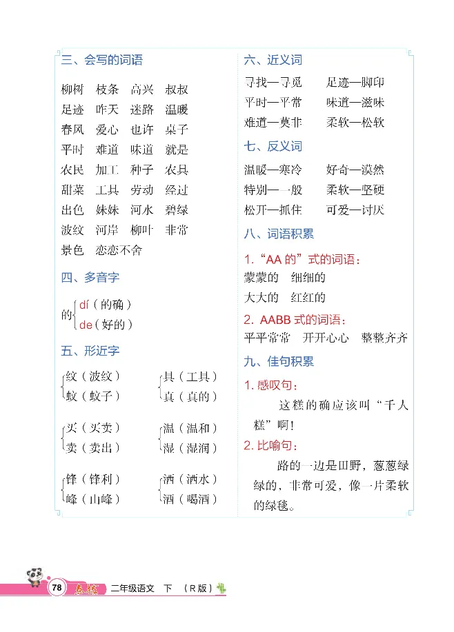 统编版语文2年级下册点拨全解_2026春小学教辅大合集_15-26春《荣德基》系列_26春1-6下语文《点拨全解》
