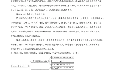 议论文阅读主题卷01：时代青年与奋斗担当（全国通用）（原卷版）_中考复习资料_语数英物化_1语文中考复习_2026年中考复习（更新中）_2026年中考语文一轮复习讲练测（全国通用）