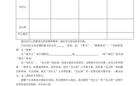 语文中考层递式论证结构专题复习导学案_中考复习资料_语数英物化_1语文中考复习_2025年中考资料_备考2025中考语文二轮专项复习课件+教案+导学案