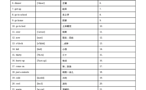 四年级英语下册人教PEP版单词默背卡_2026春人教英语单词卡