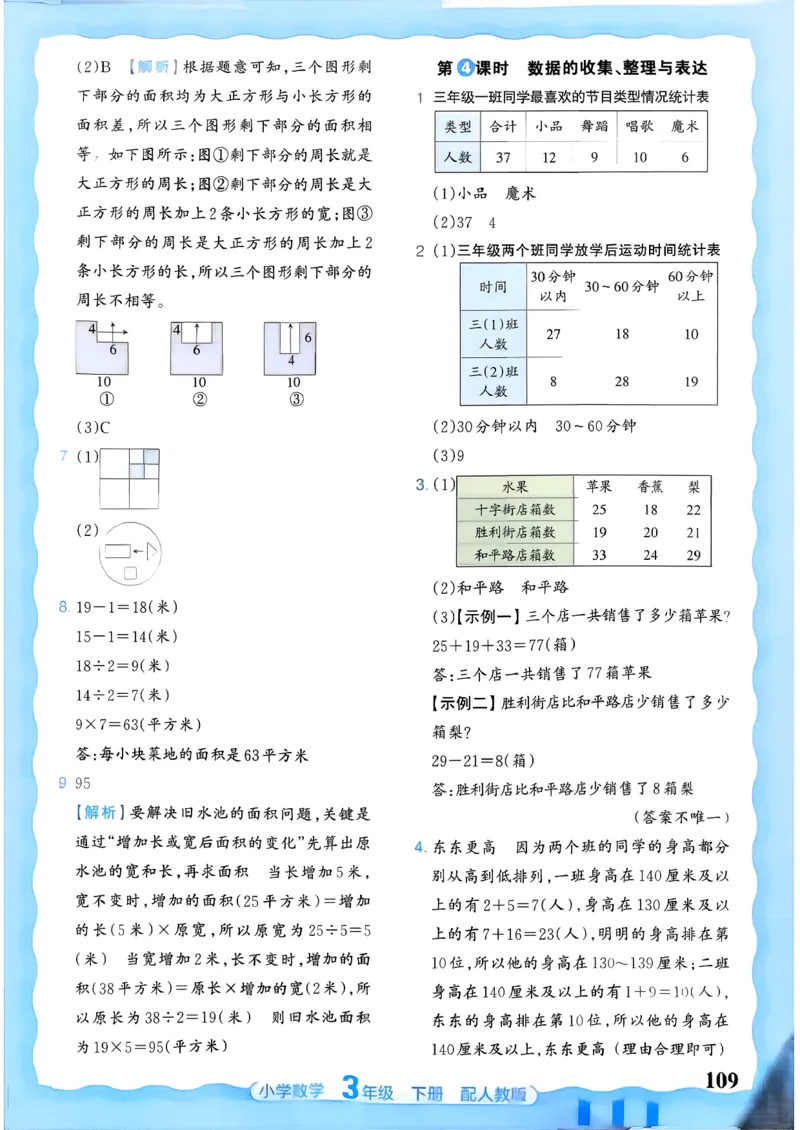 数学人教王朝霞活页同步练习册3下_2026春小学教辅大合集_8-26春《王朝霞》系列_02.2026春WZX活页同步练习册_26春数学人教