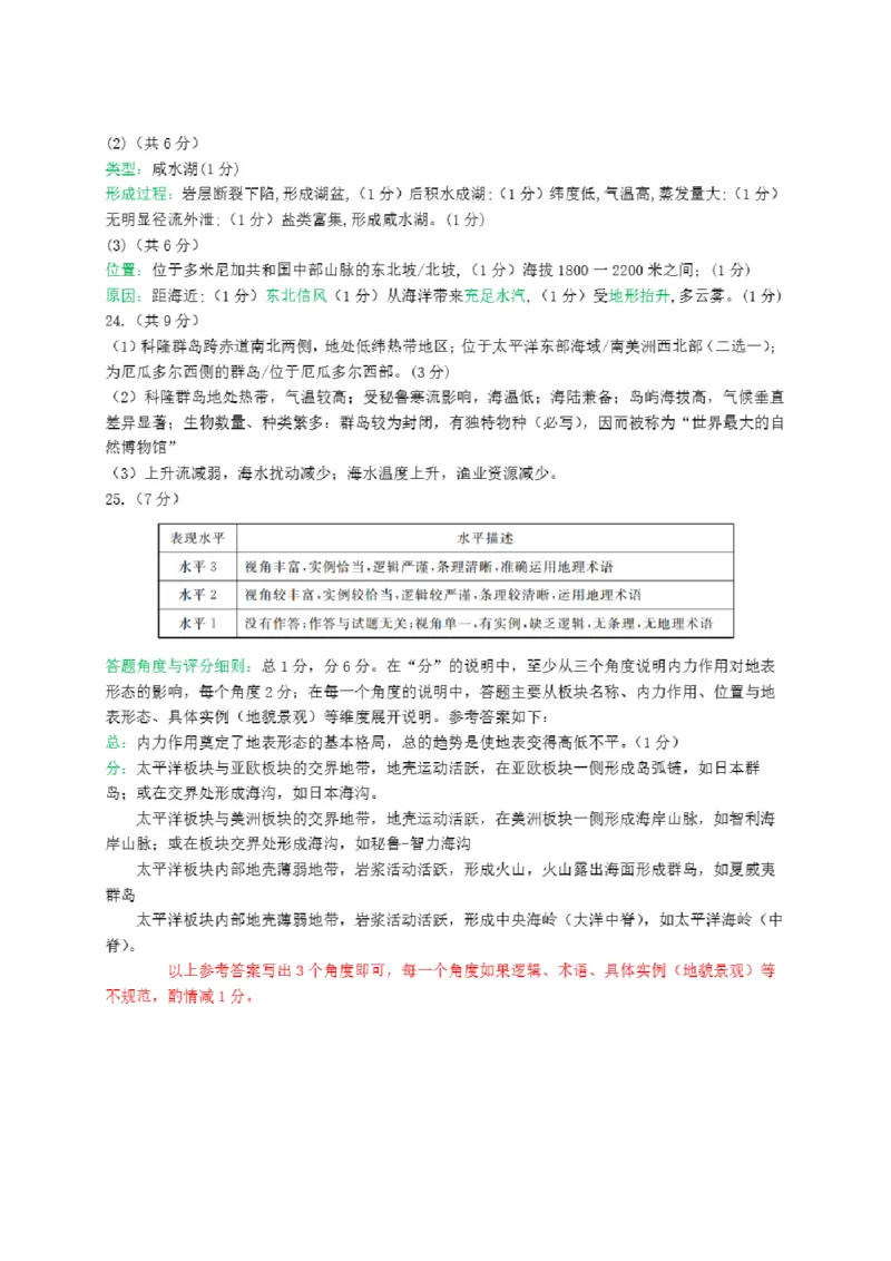 北京市东城区2025-2026学年高二上学期期末考试地理试卷含答案_2026年02月高二试卷_260202北京市东城区2025-2026学年高二上学期期末