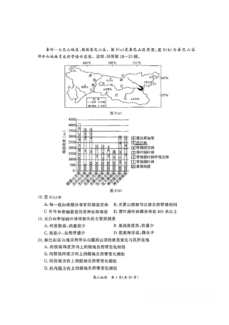 北京市东城区2025-2026学年高二上学期期末考试地理试卷含答案_2026年02月高二试卷_260202北京市东城区2025-2026学年高二上学期期末