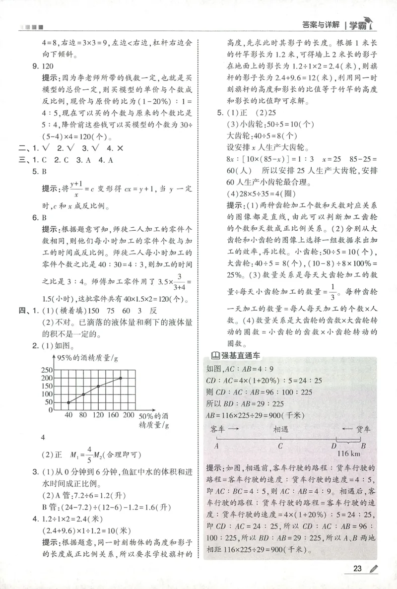 答案SJ数学6下_2026春小学教辅大合集_9-26春《经纶学霸》系列_26春《五星学霸》语数英系列_26春《五星学霸》数学苏教下册_2026春《五星学霸》数学SJ6下