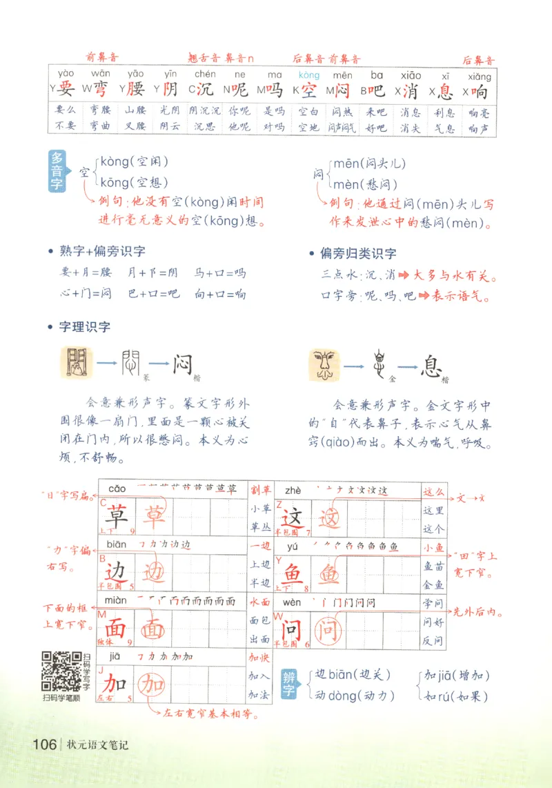 状元语文笔记.语文一年级.下册_2026春小学教辅大合集_3-26春《课堂笔记》系列_小学语文《课堂笔记》1-6年级下册（26春）(2)_《状元笔记》1-6年级下册（25春）