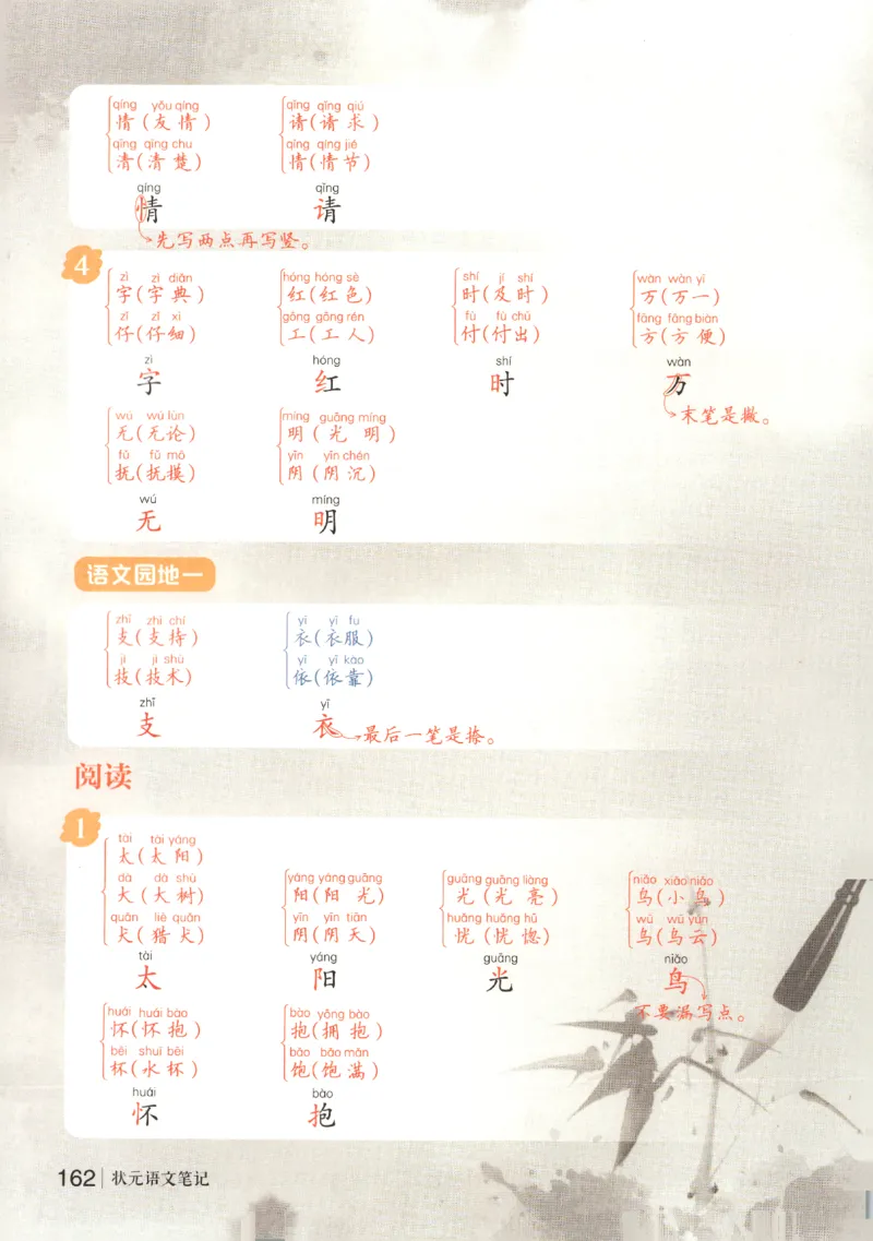 状元语文笔记.语文一年级.下册_2026春小学教辅大合集_3-26春《课堂笔记》系列_小学语文《课堂笔记》1-6年级下册（26春）(2)_《状元笔记》1-6年级下册（25春）