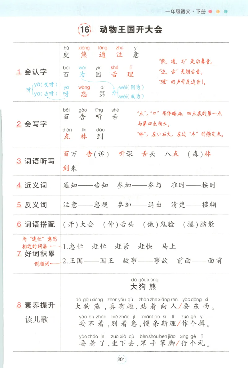 状元语文笔记.语文一年级.下册_2026春小学教辅大合集_3-26春《课堂笔记》系列_小学语文《课堂笔记》1-6年级下册（26春）(2)_《状元笔记》1-6年级下册（25春）