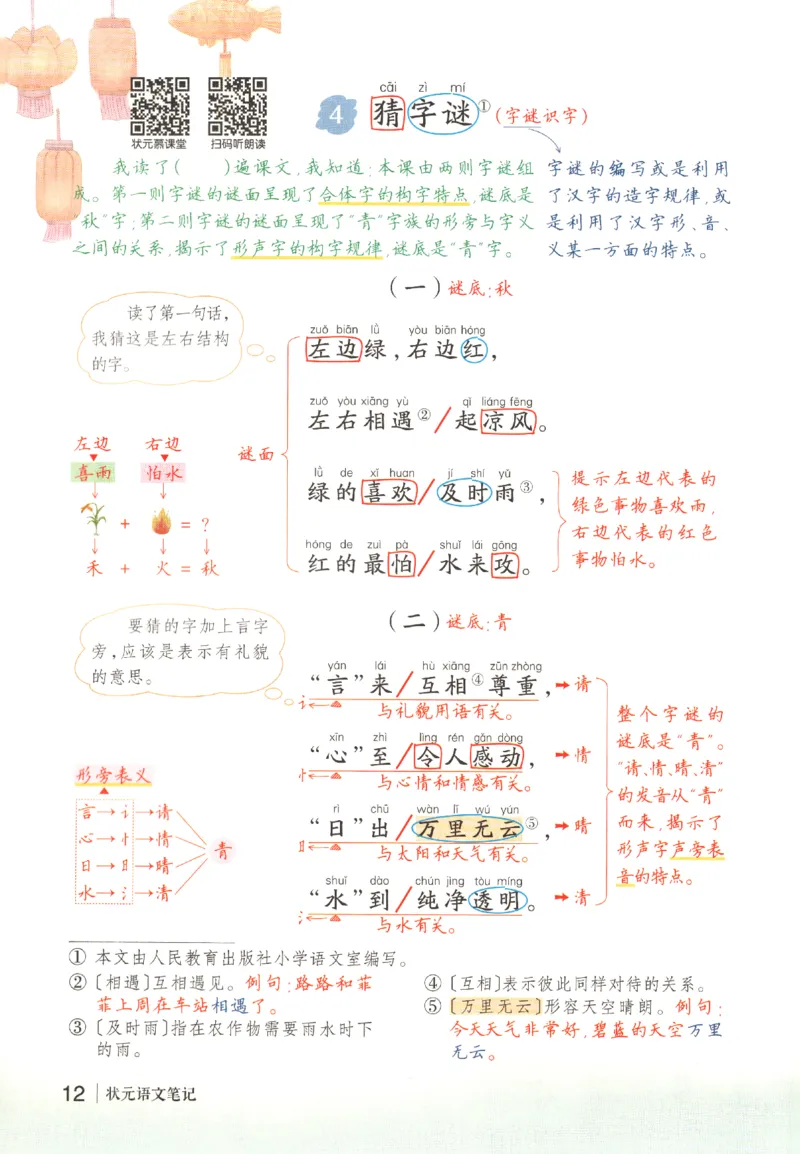 状元语文笔记.语文一年级.下册_2026春小学教辅大合集_3-26春《课堂笔记》系列_小学语文《课堂笔记》1-6年级下册（26春）(2)_《状元笔记》1-6年级下册（25春）