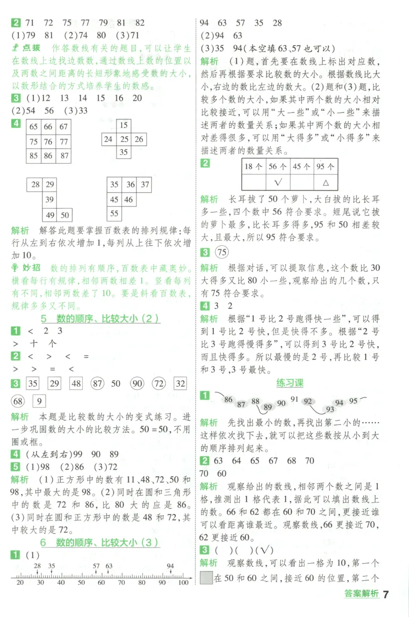 答案_2026春人教数学《一遍过》_26春《一遍过》人教数学1下