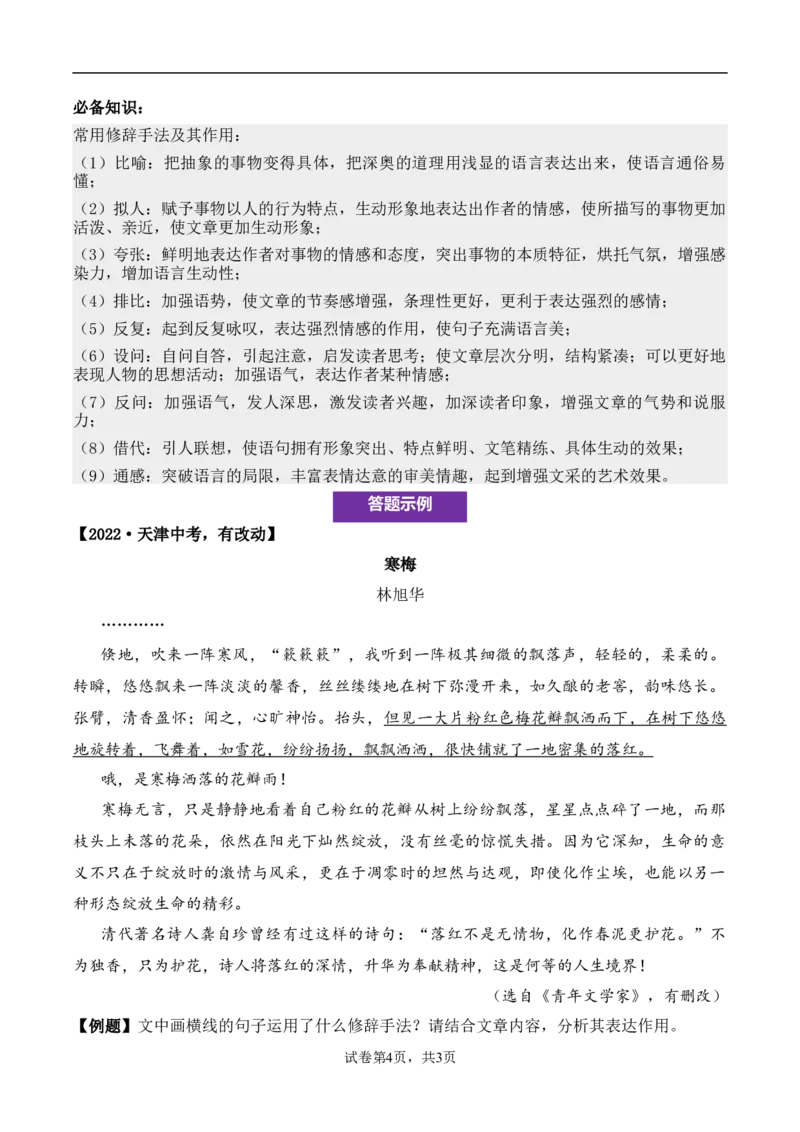 记叙性文章第10问答案版-备战2026中考语文阅读文法剖析演练_中考复习资料_语数英物化_1语文中考复习_2026年中考复习（更新中）_备战2026中考语文阅读文法剖析演练