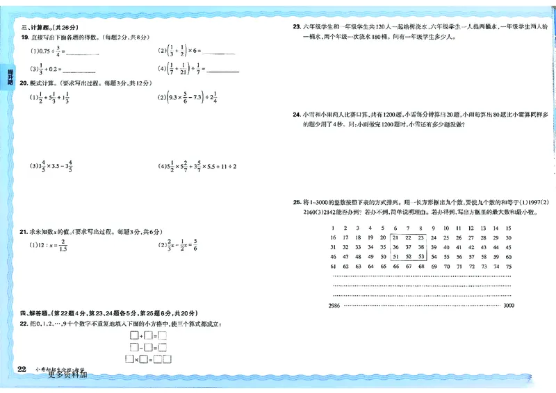2025版王朝霞小升初招生分班数学_小升初招生分班（语数英）