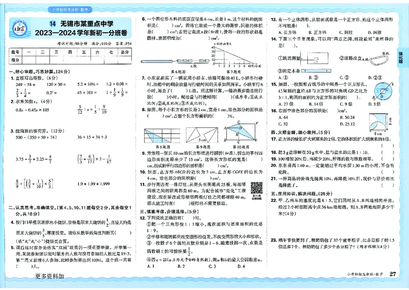 2025版王朝霞小升初招生分班数学_小升初招生分班（语数英）