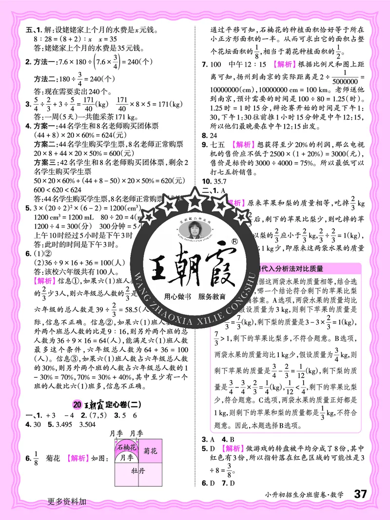 2025版王朝霞小升初招生分班数学_小升初招生分班（语数英）