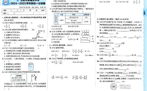 2025版王朝霞小升初招生分班数学_小升初招生分班（语数英）