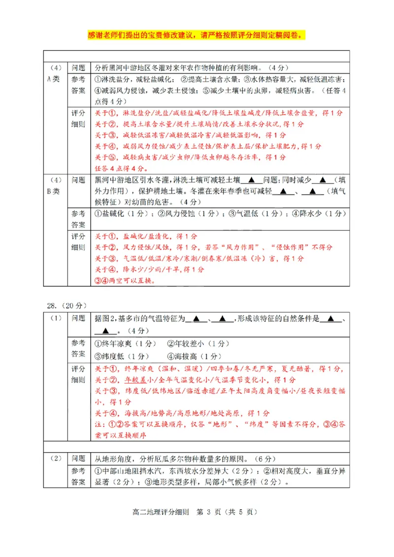 扫描件_地理(B类)参考答案(1)_2026年02月高二试卷_260208浙江省温州市2025-2026学年高二上学期期末（A卷+B卷）（全）_浙江省温州市2025-2026学年高二上学期期末试题B卷