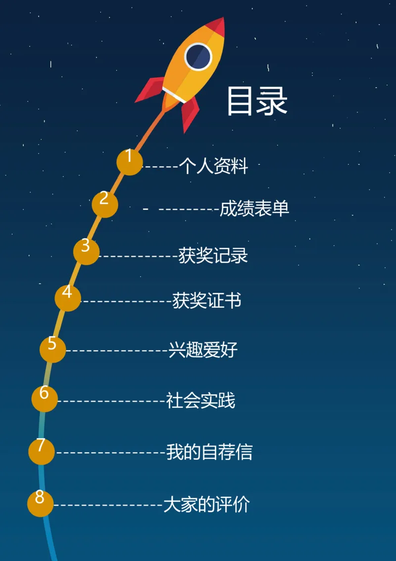 升学君整理深蓝色沉稳-小升初简历模板_小升初《学生简历模板》单页+多页_66份小升初简历整理