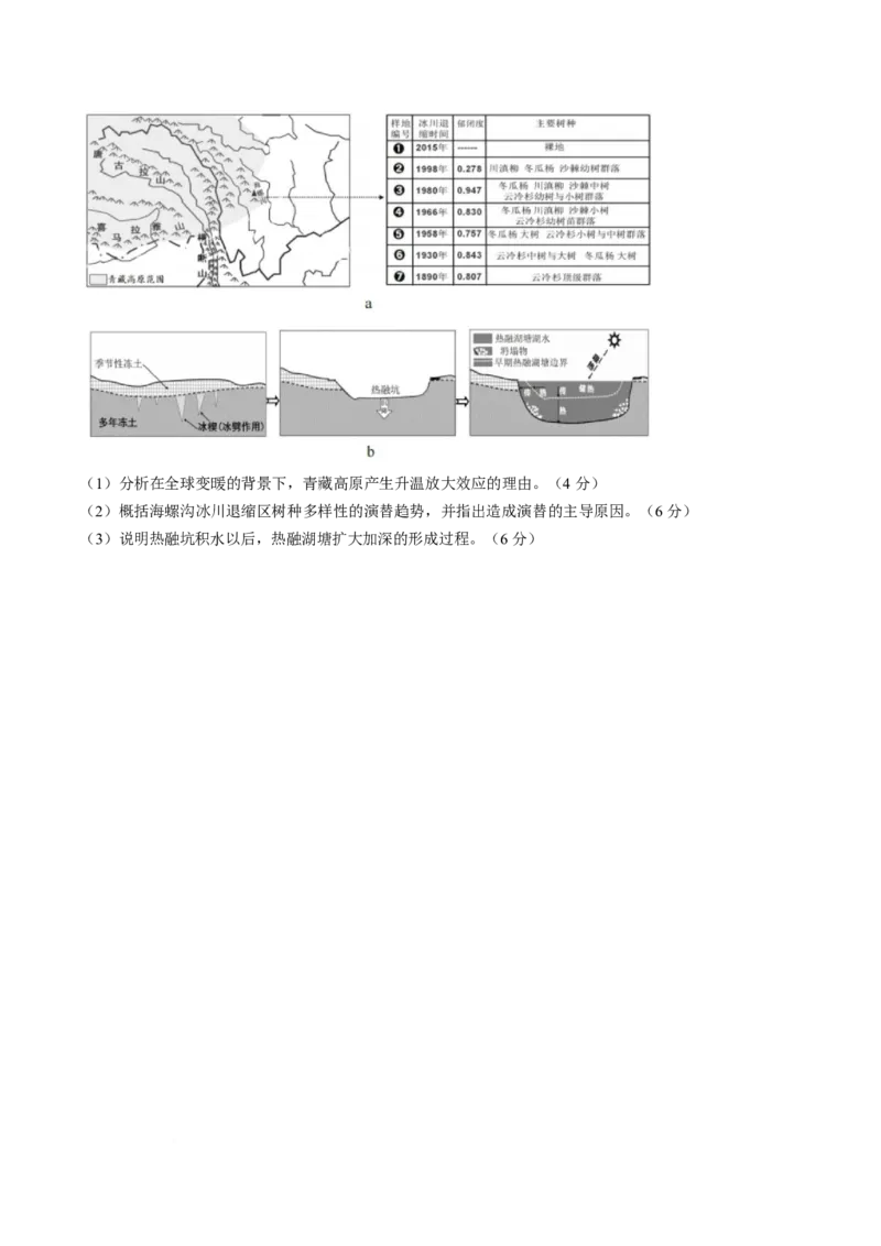 湖南常德市沅澧共同体2025-2026学年高二上学期期末考试地理试卷（含答案）_2026年02月高二试卷_260215湖南省常德市沅澧共同体2025-2026学高二上学期期末考试