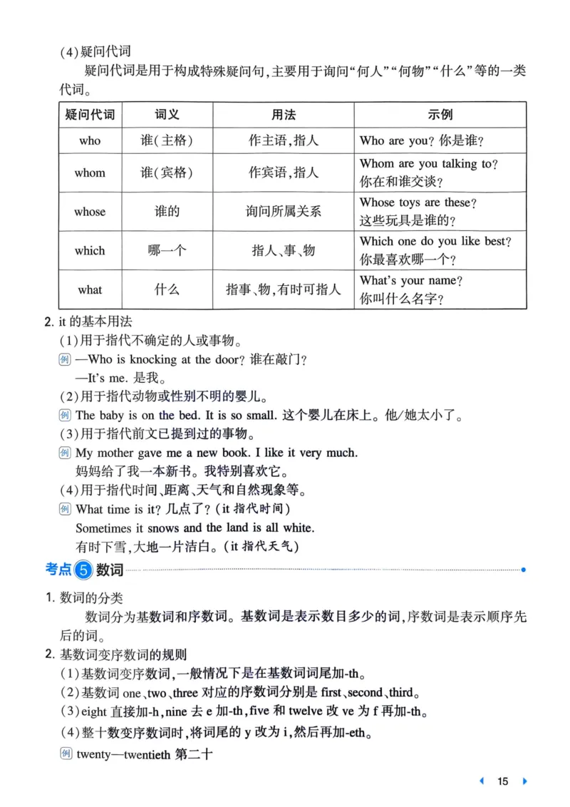 25一本小升初冲刺新卷-英语核心知识梳理手册