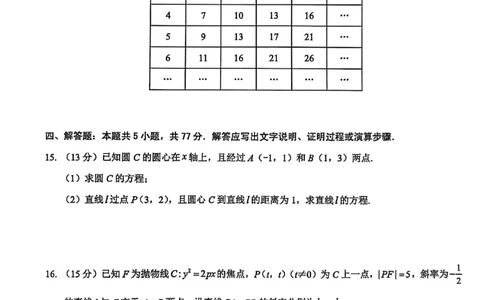 玉林2025-2026秋季期末高二数学试卷_2026年02月高二试卷_260210广西壮族自治区玉林市2025-2026学年高二上学期期末教学质量监测（全）