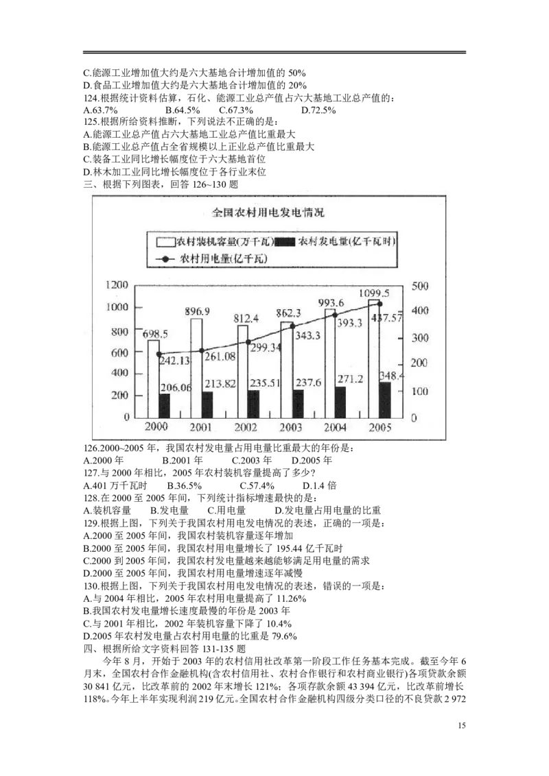 2008年黑龙江公务员考试《行测》卷_国考省考_省考真题_11黑龙江公务员考试真题pdf版_黑龙江公务员考试真题&mdash;&mdash;行测08-25_题目