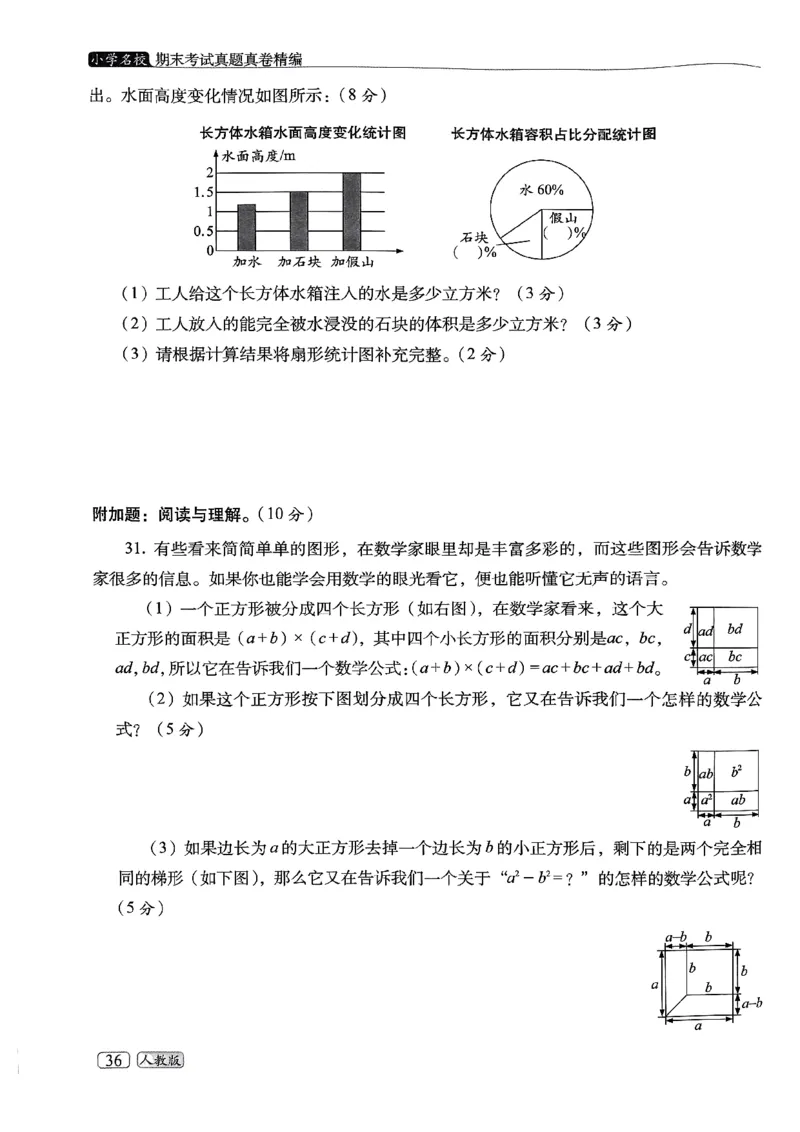 25春六年级数学下册人教版期末名校真题卷6套含答案_小升初语数英真题卷+真题专项_六下数学《期末真题模拟测评卷》