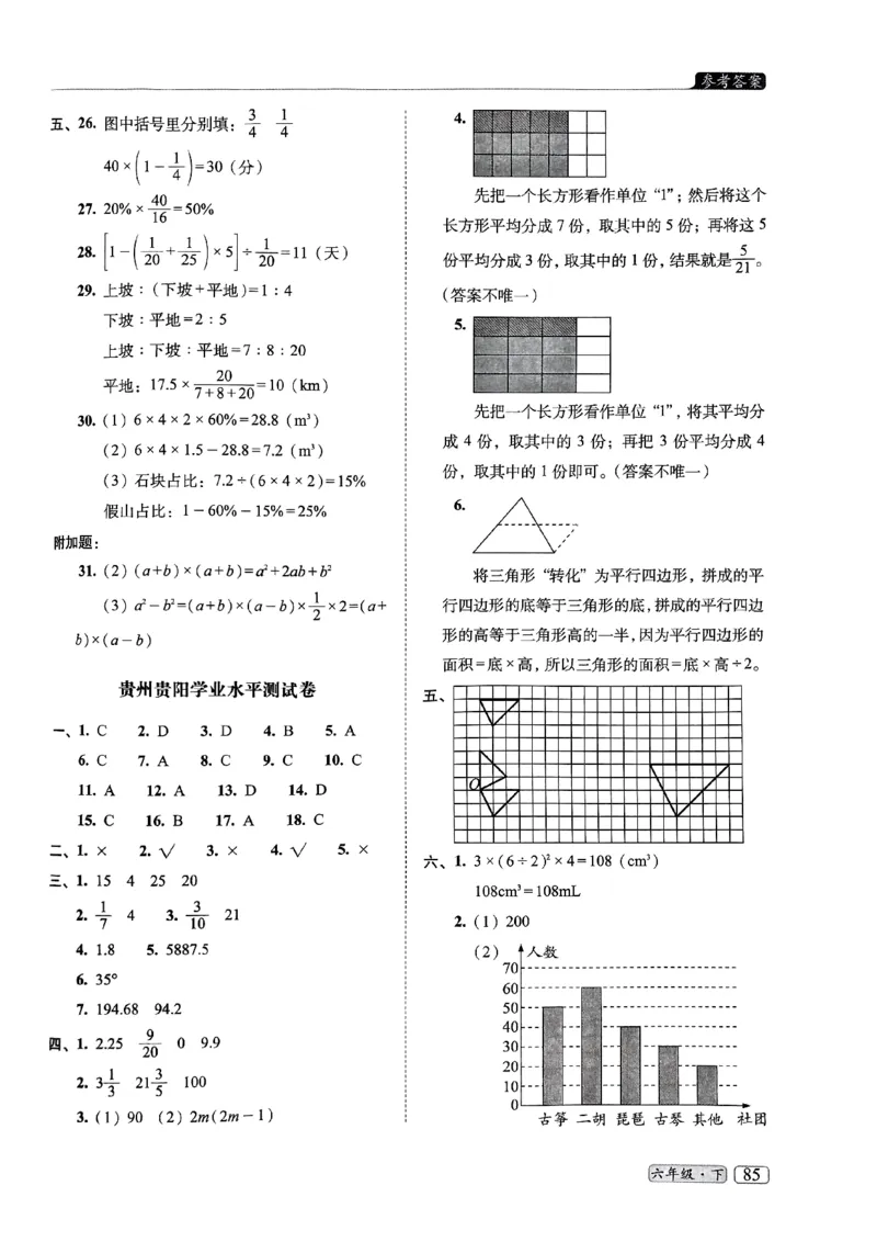25春六年级数学下册人教版期末名校真题卷6套含答案_小升初语数英真题卷+真题专项_六下数学《期末真题模拟测评卷》