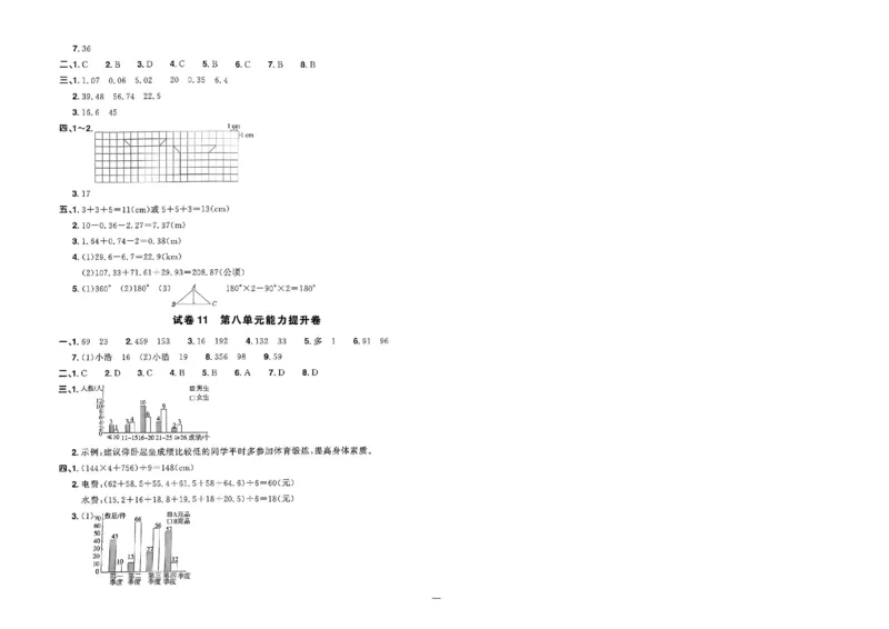 阳光同学活页提优卷人教数学4下_2026春小学教辅大合集_19-26春《阳光同学》系列_《阳光同学活页提优卷》人教数学