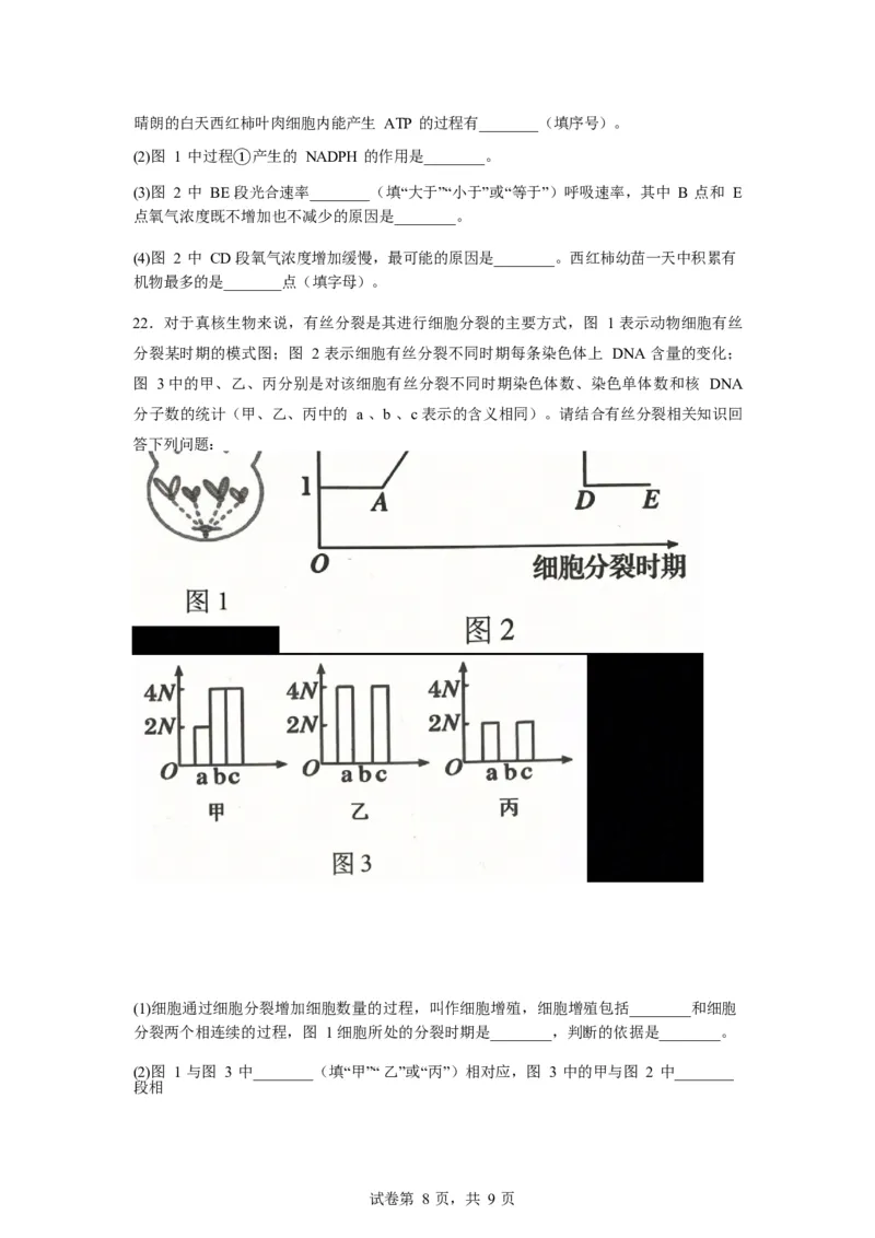 湖北省孝感市湖北省楚天协作体2025-2026学年高一下学期3月阶段检测生物试题（含答案）_2026年03月高一试卷_260325湖北省楚天协作体2025-2026学年高一下学期3月阶段检测