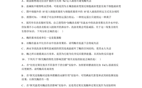 湖北省孝感市湖北省楚天协作体2025-2026学年高一下学期3月阶段检测生物试题（含答案）_2026年03月高一试卷_260325湖北省楚天协作体2025-2026学年高一下学期3月阶段检测