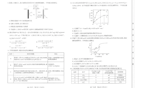 高二化学太原市2025-2026学年高二年级第一学期期末学业诊断-化学_2026年02月高二试卷_260207山西省太原市2025-2026学年高二上学期期末学业诊断（全）